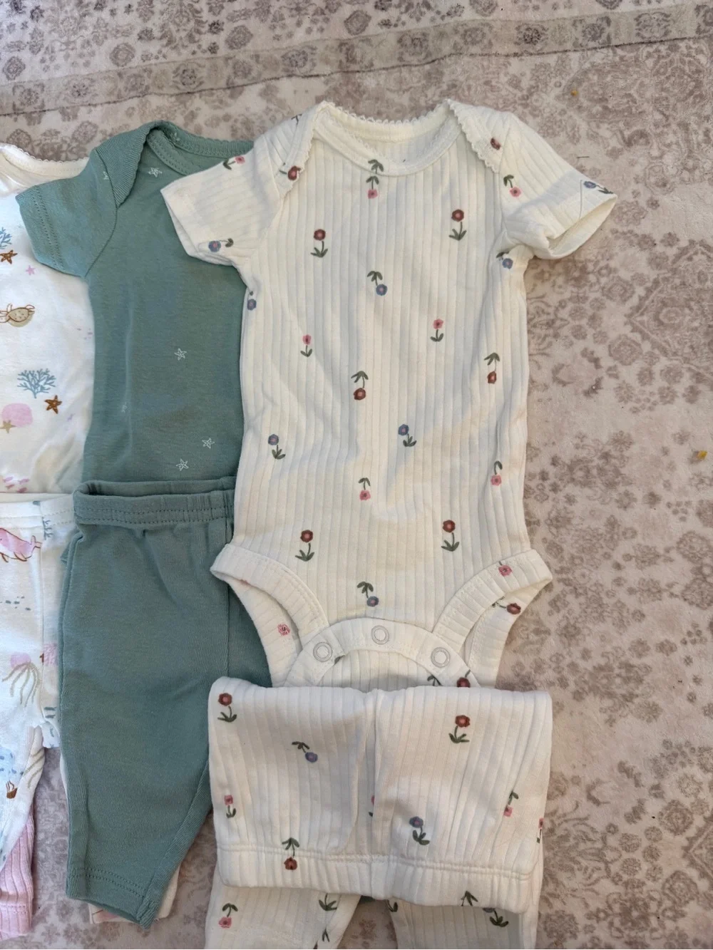 BUNDLE 4 Carters Matching Sets Onesie and Pants